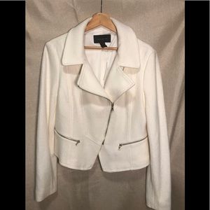 Ann Taylor White Motor Jacket NWT